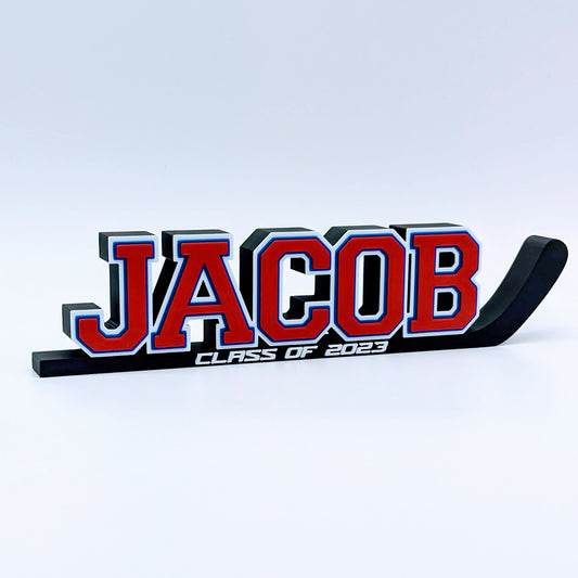 hockey stick custom nameplate sturdy perfect for hockey player