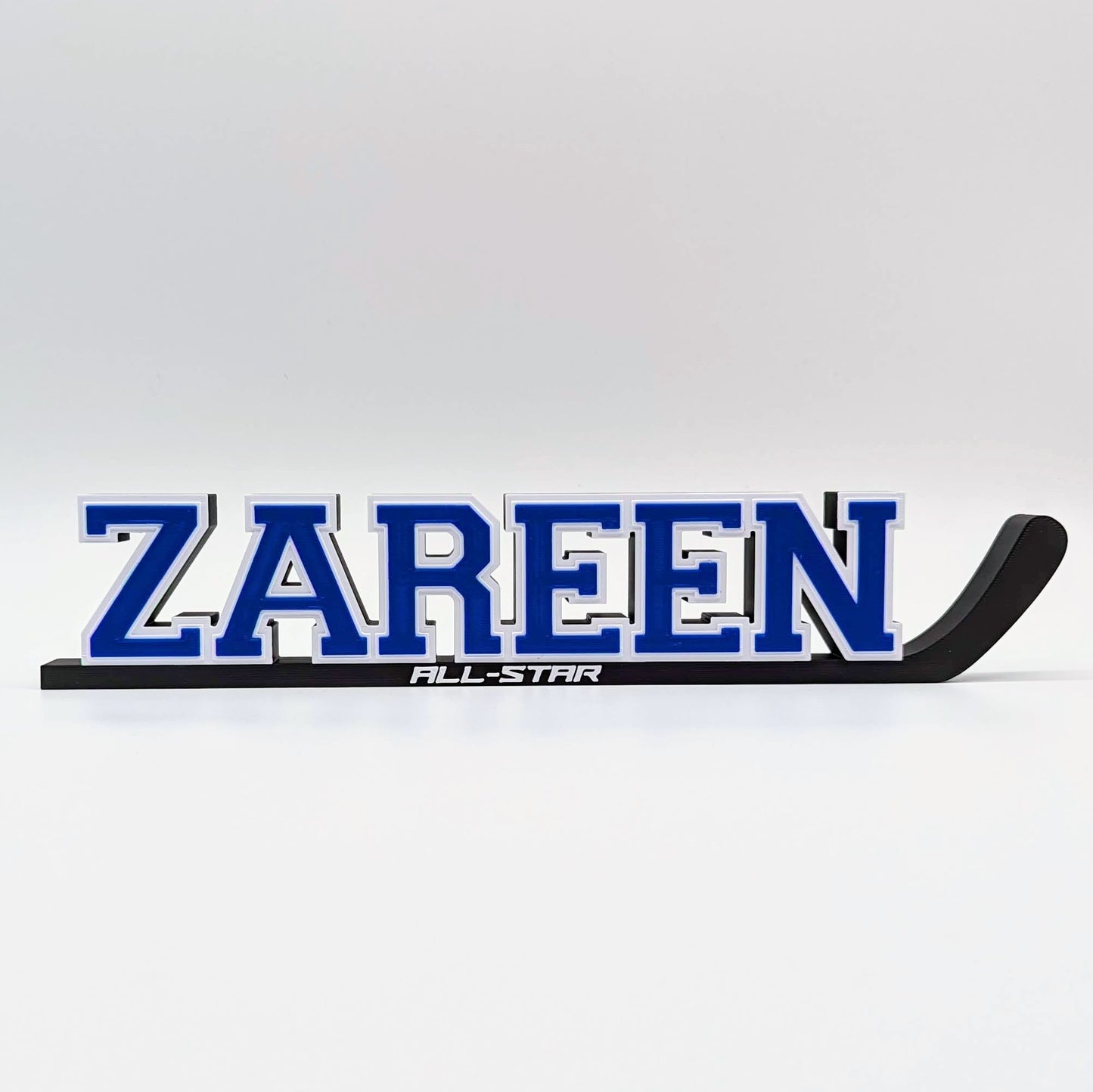 personalized 3D hockey stick nameplate gift for hockey lover