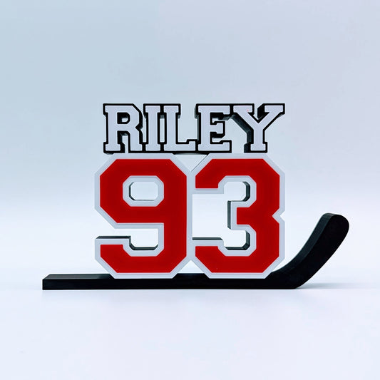 Hockey "BIG NUMBER" Nameplate