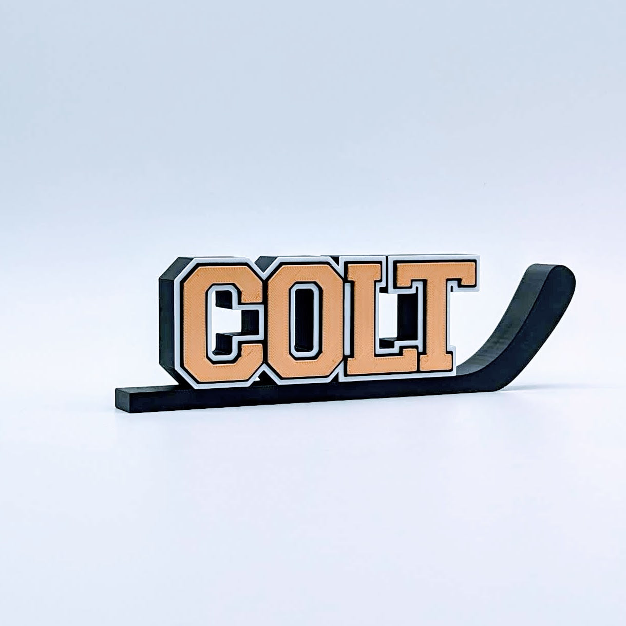 3D hockey stick nameplate gift 