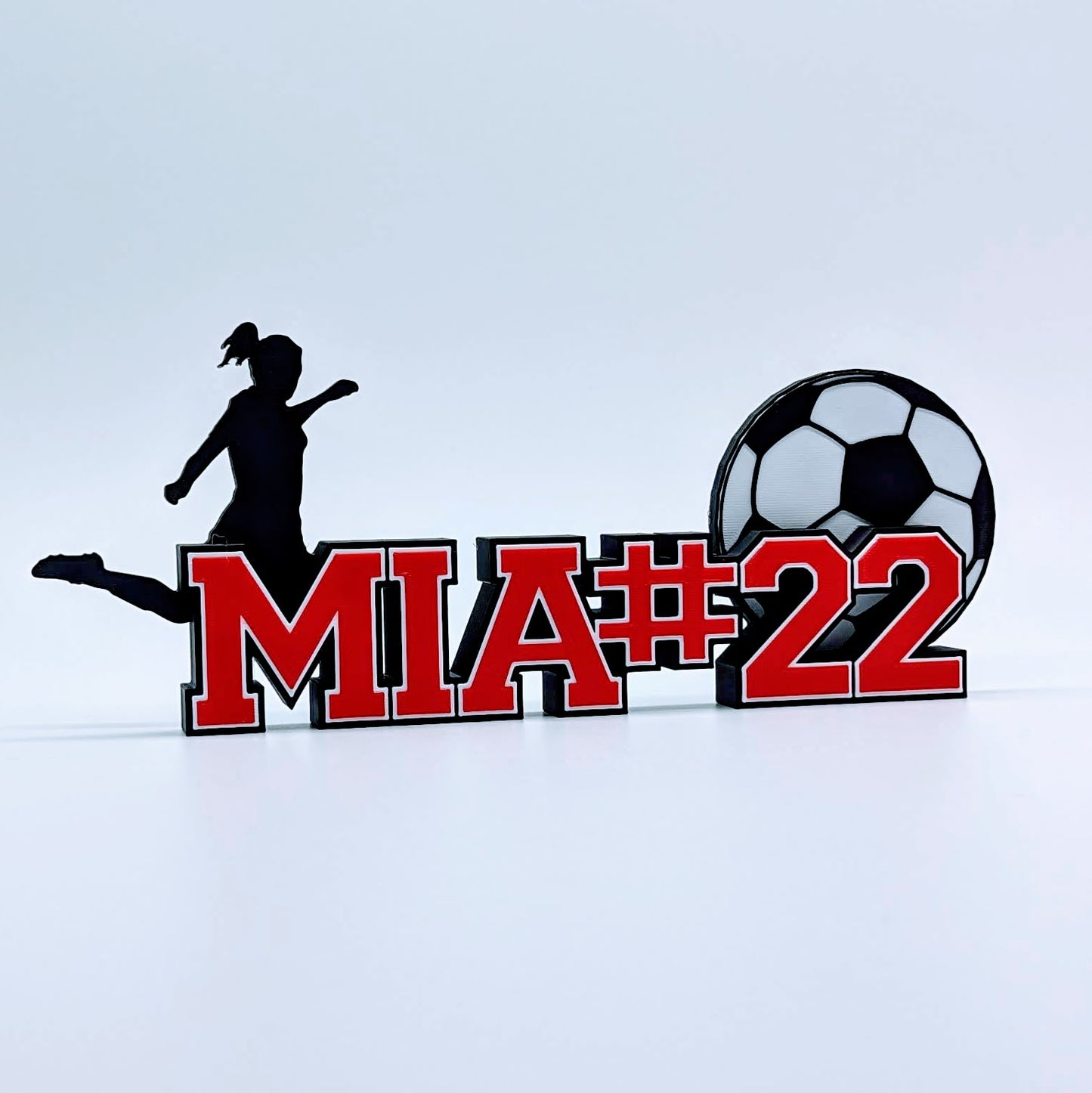 Customized Nameplate for Soccer Player