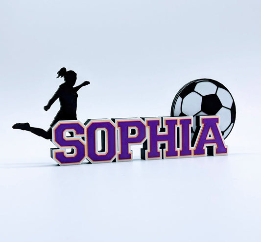 Customized Nameplate for girl Soccer Player