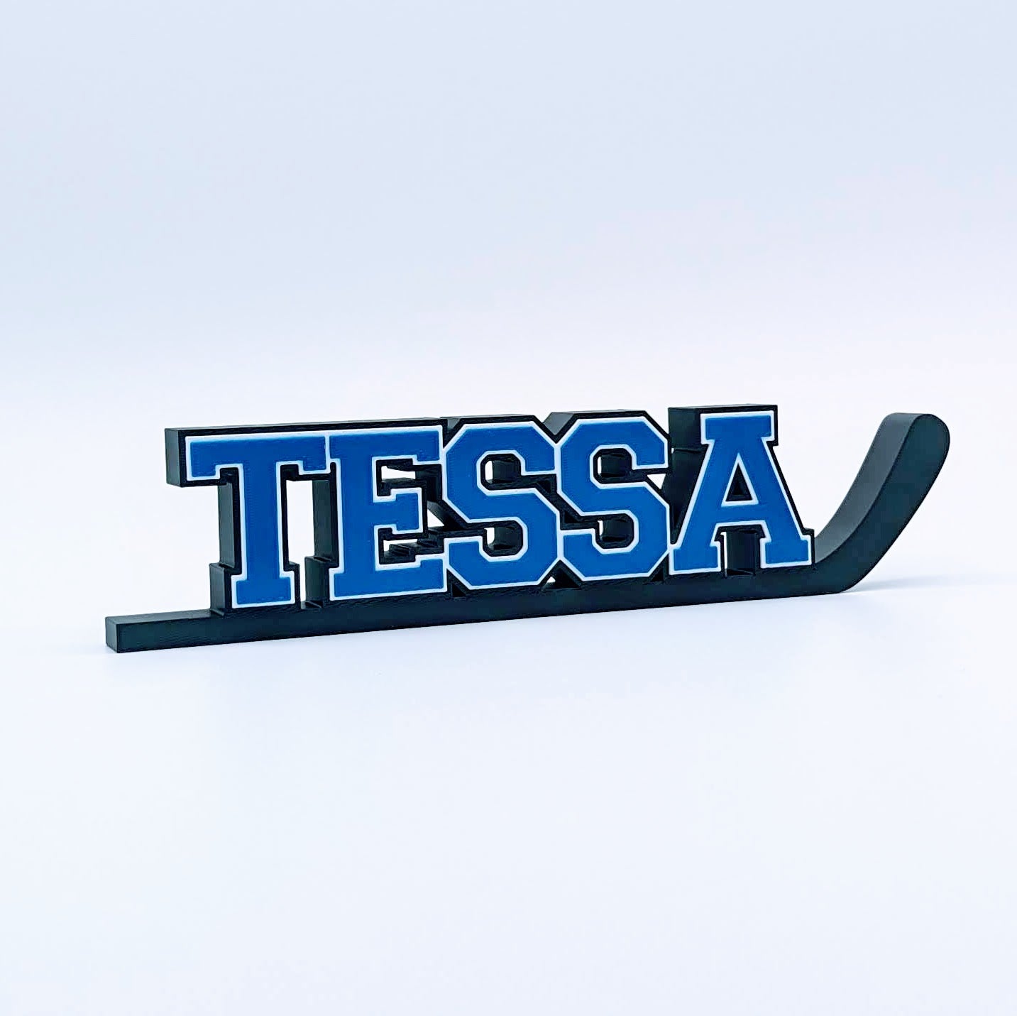 3D hockey stick for hockey player customized nameplate