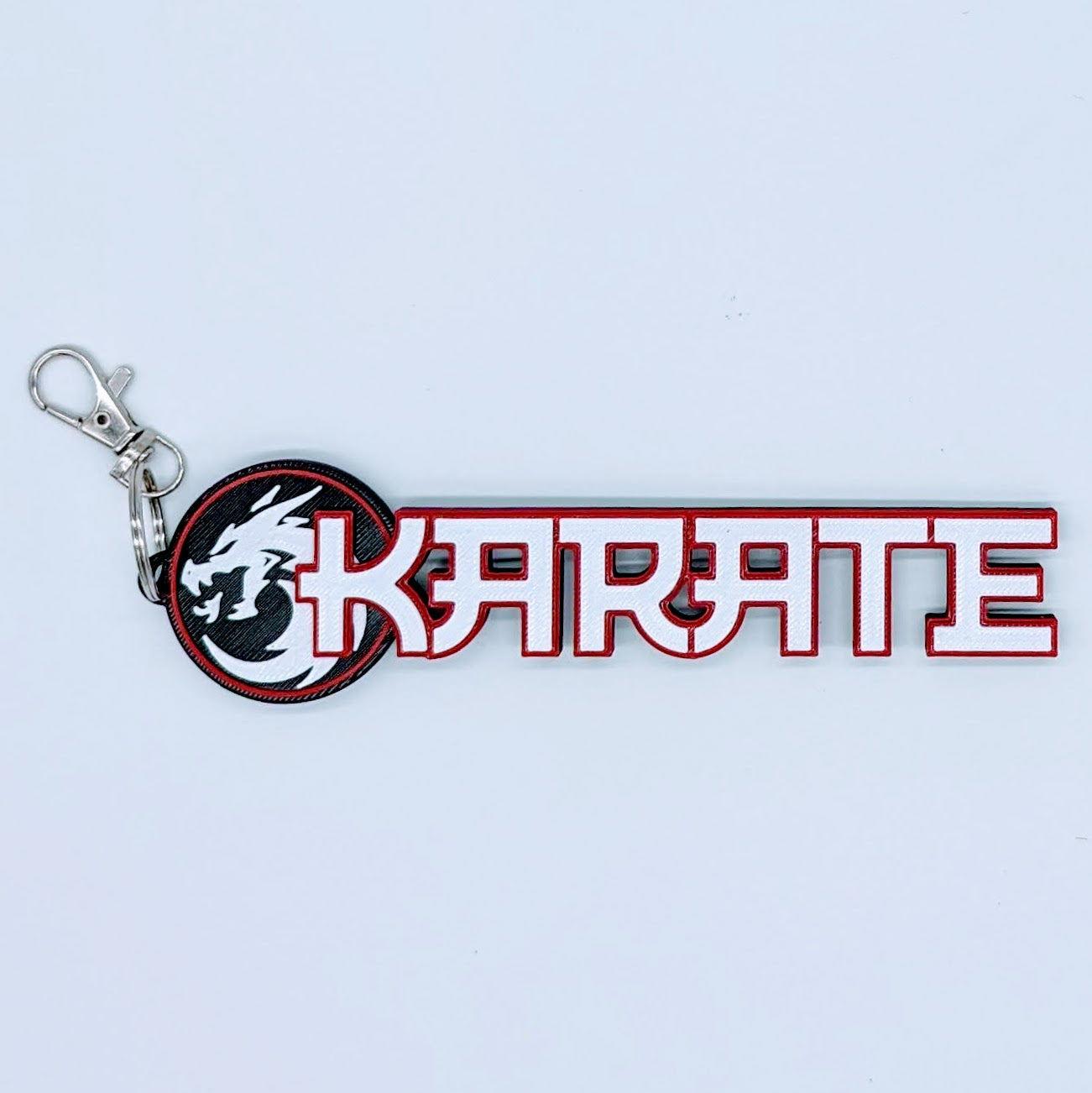 karate enthousiats bag tag with dragon 