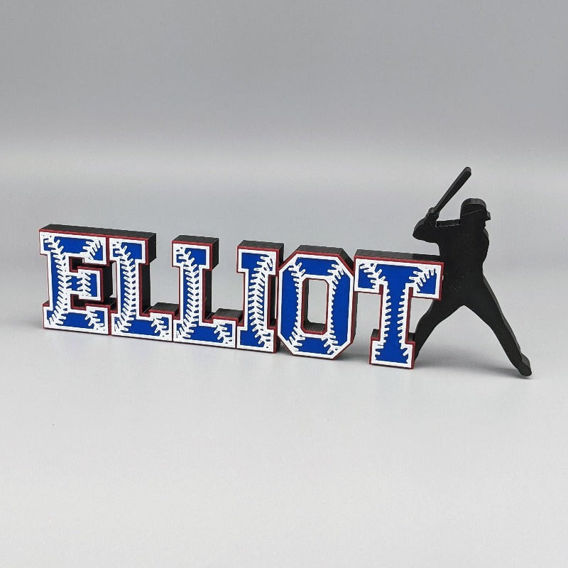 Customizable Baseball Ball Stiches Nameplate - Baseball player Gift