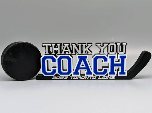thank you coach hockey team