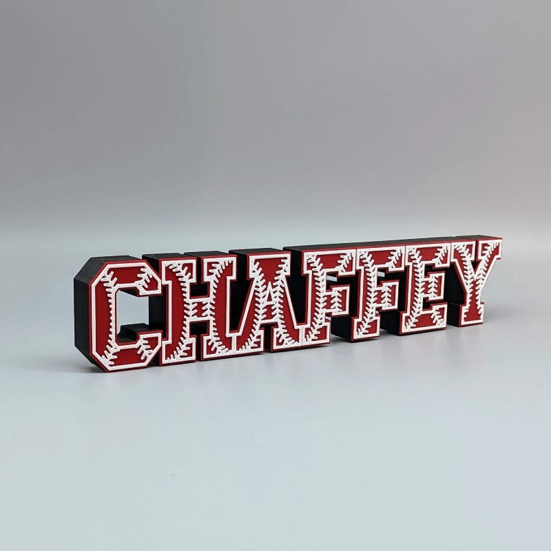 nameplate 3d custom name baseball player gifts