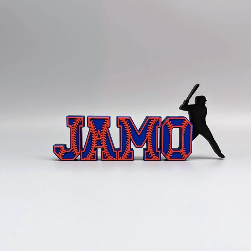 Customizable Baseball Ball Stiches Nameplate - Baseball player Gift