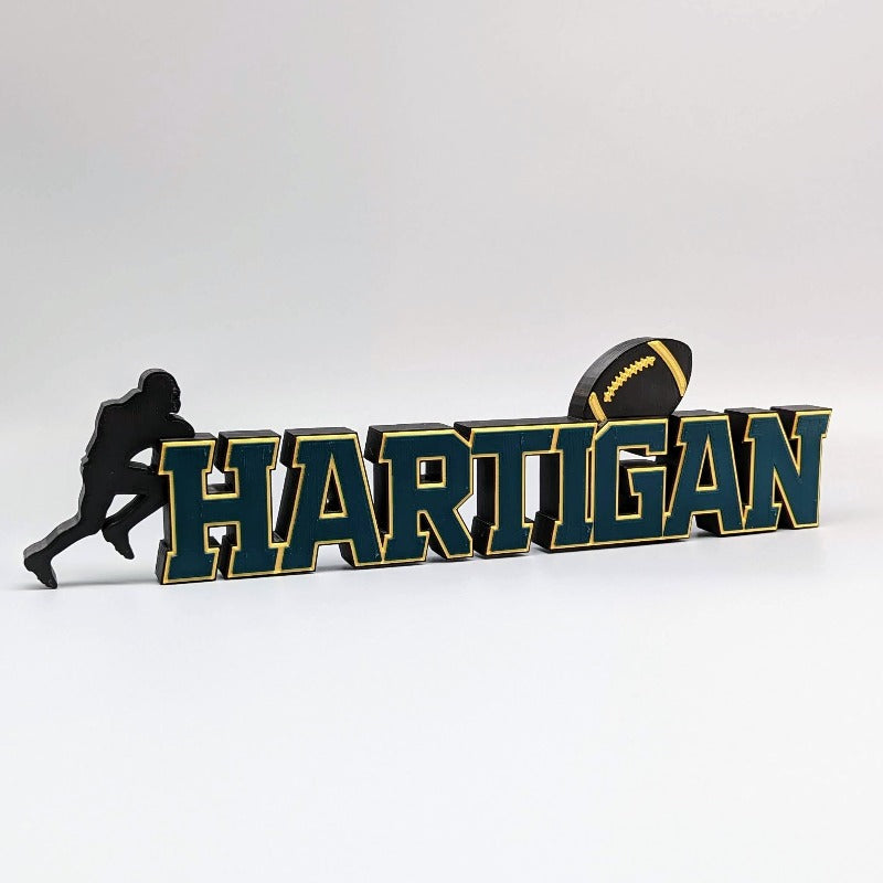 football fan gift decoration room name 3d custom