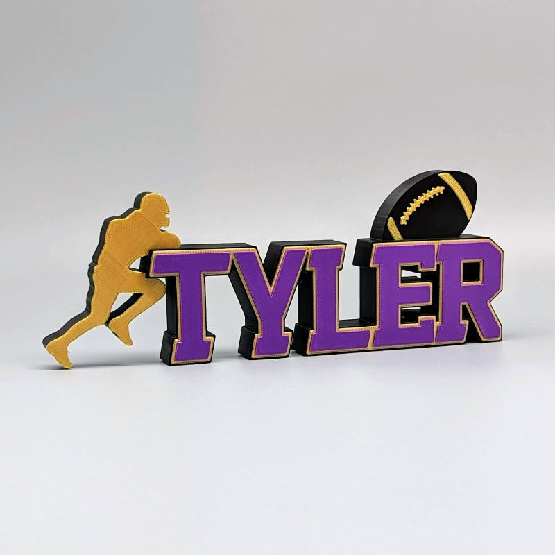 football nameplate 3d custom gift