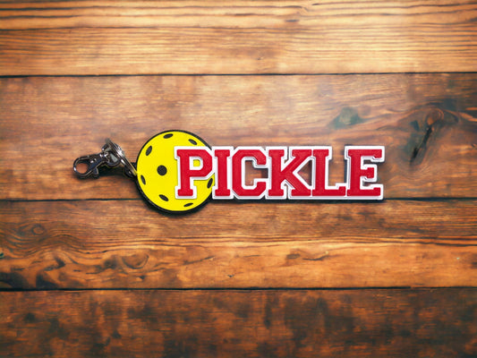 Pickleball - Étiquette de Sac Personnalisée pickleball avec nom - Porte-clés